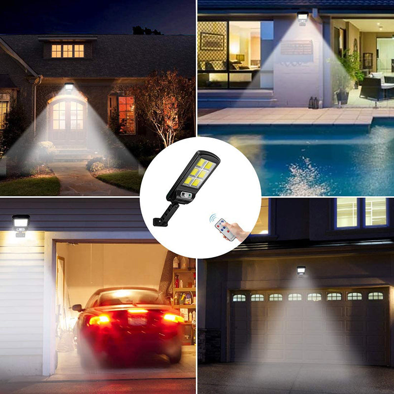 Solar Wall Lamp, Waterproof Human Body Induction Wall Light for Outdoor Courtyards Gardens(Remote control street lights)