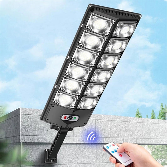 Super Bright Solar Street Lights, 5500LM 6500K Ultra Bright Dusk to Dawn Motion Sensor Solar Lights with Remote Control, Security Wall Light Parking Lot Road Lamp for Garden Yard Patio