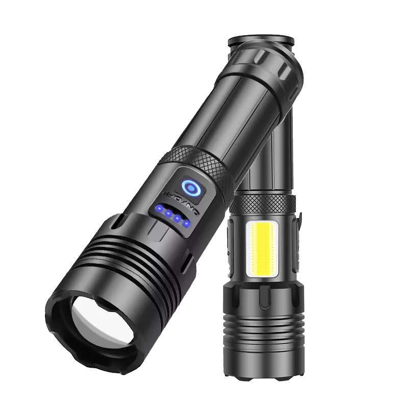 Rechargeable Flashlight, High Lumens Super Bright Flash Light, 7 Modes with COB Work Light, IPX6 Waterproof, Powerful Handheld LED Flashlights for Home Camping Hiking