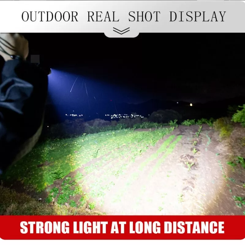 Rechargeable Flashlight, High Lumens Super Bright Flash Light, 7 Modes with COB Work Light, IPX6 Waterproof, Powerful Handheld LED Flashlights for Home Camping Hiking