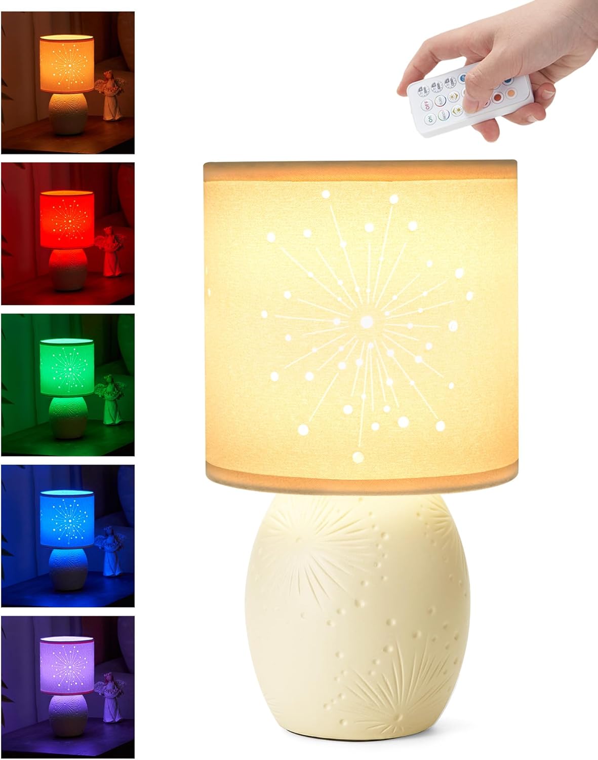 Cordless Table Lamp with Remote, Barents Yellow