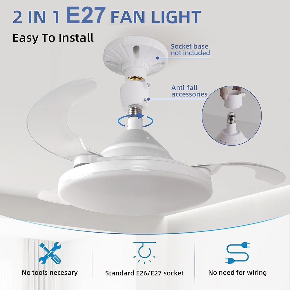 etractable Ceiling Fans with Lights and Remote, 22.5 Inch Low Profile Ceiling Fans, Fandelier Ceiling Fan with Light, 3000-8000K Dimmable Flush Mount Celling Fan, Timer Setting, Low Noise