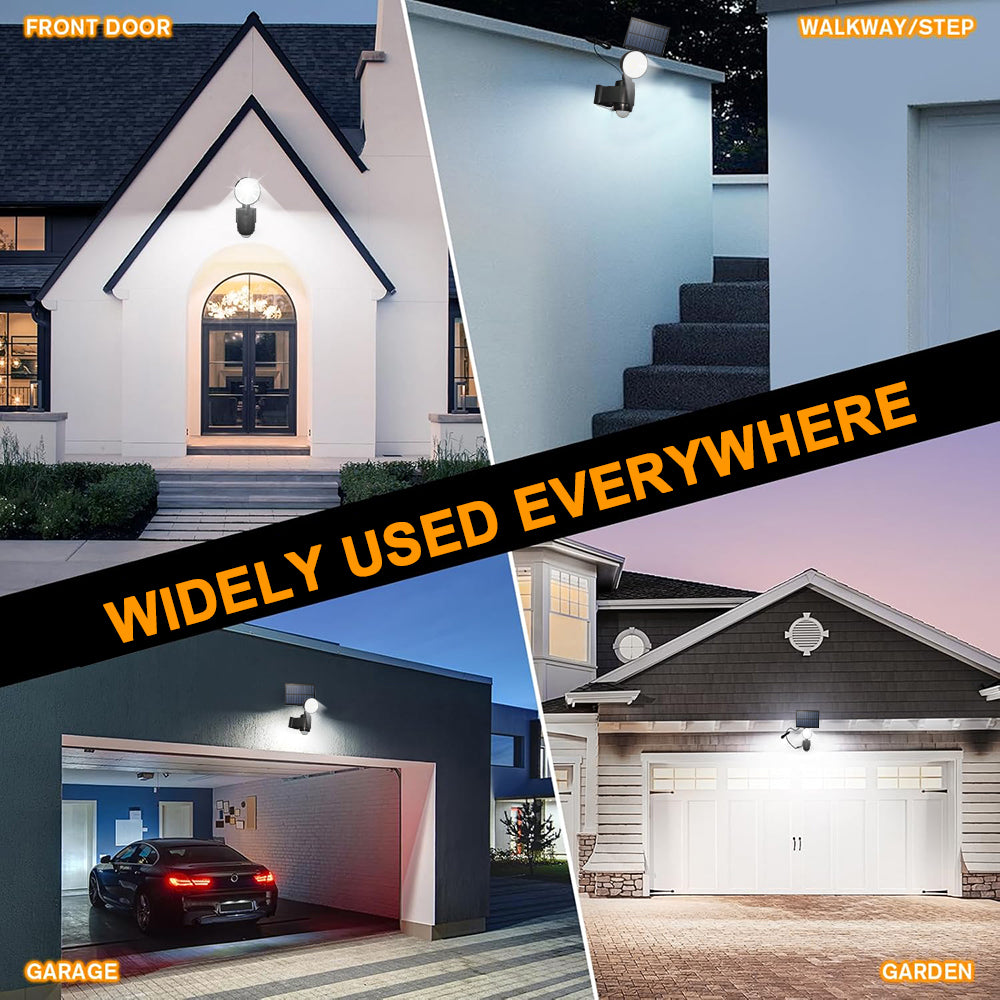 500 Lumen LED Security Lights Motion Sensor Light Outdoor, 5000K Daylight, IP65 Waterproof, Dusk to Dawn, Hardwired Motion Detector Flood Light for Garage, Yard, Porch-Black
