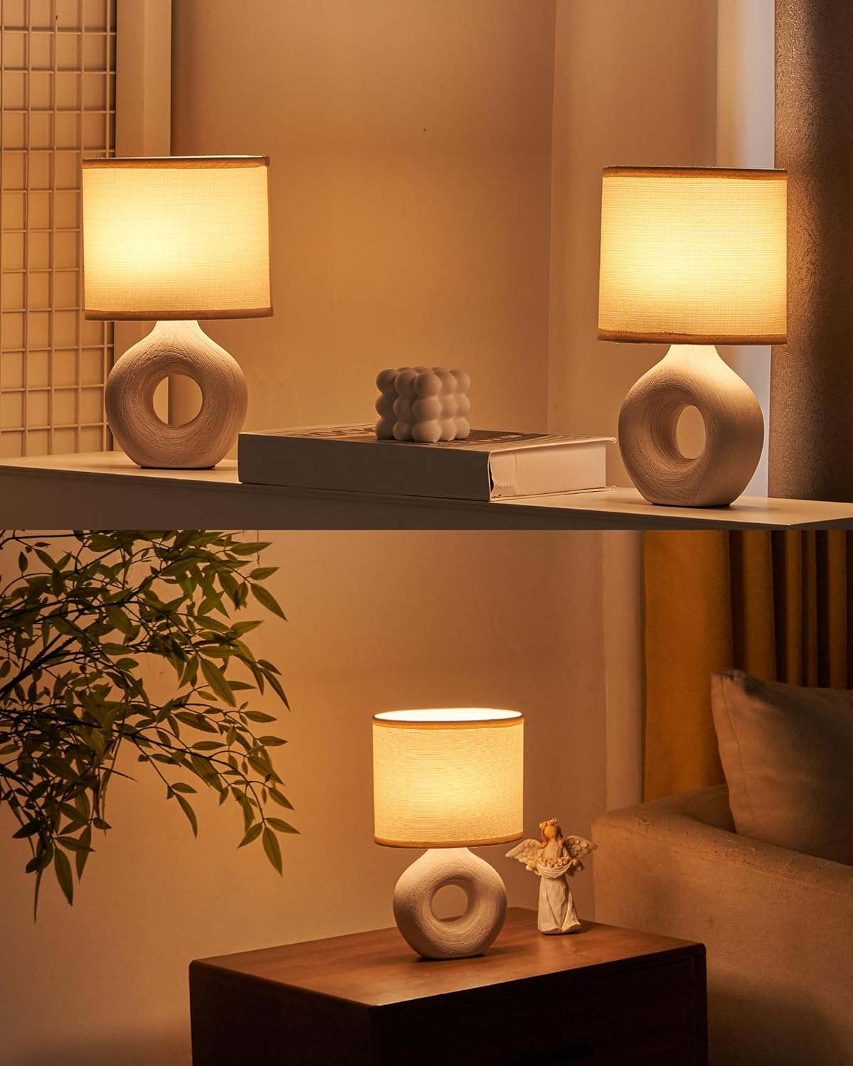 Cordless Table Lamp with Remote, Denali Grey