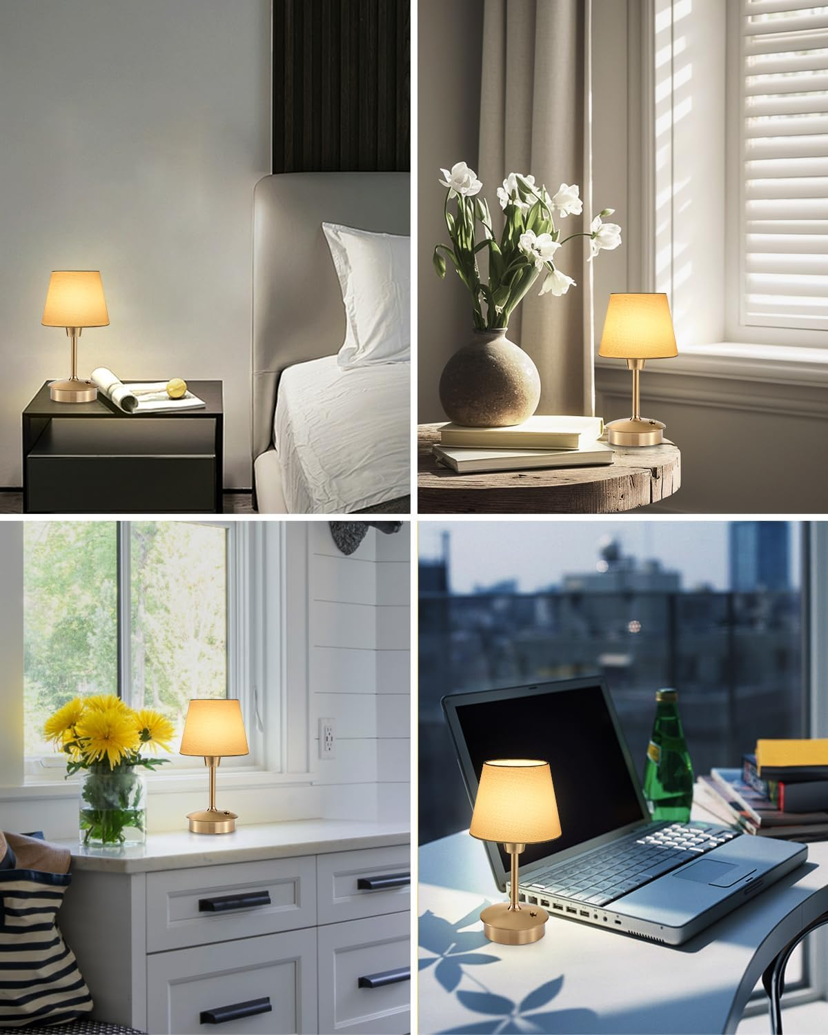 Cordless Table Lamp, Small Crane Blue