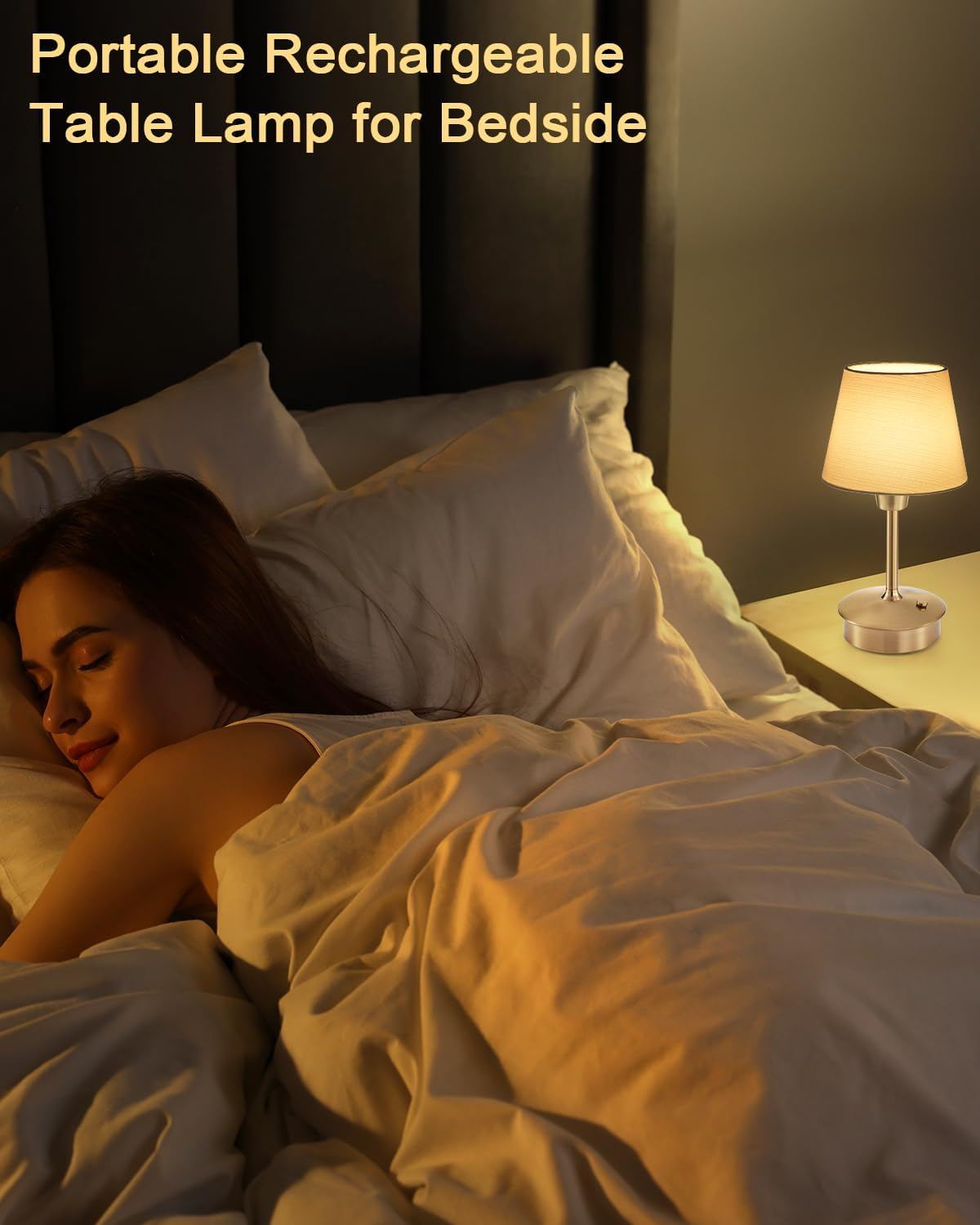 Cordless Table Lamp, Small Crane Blue