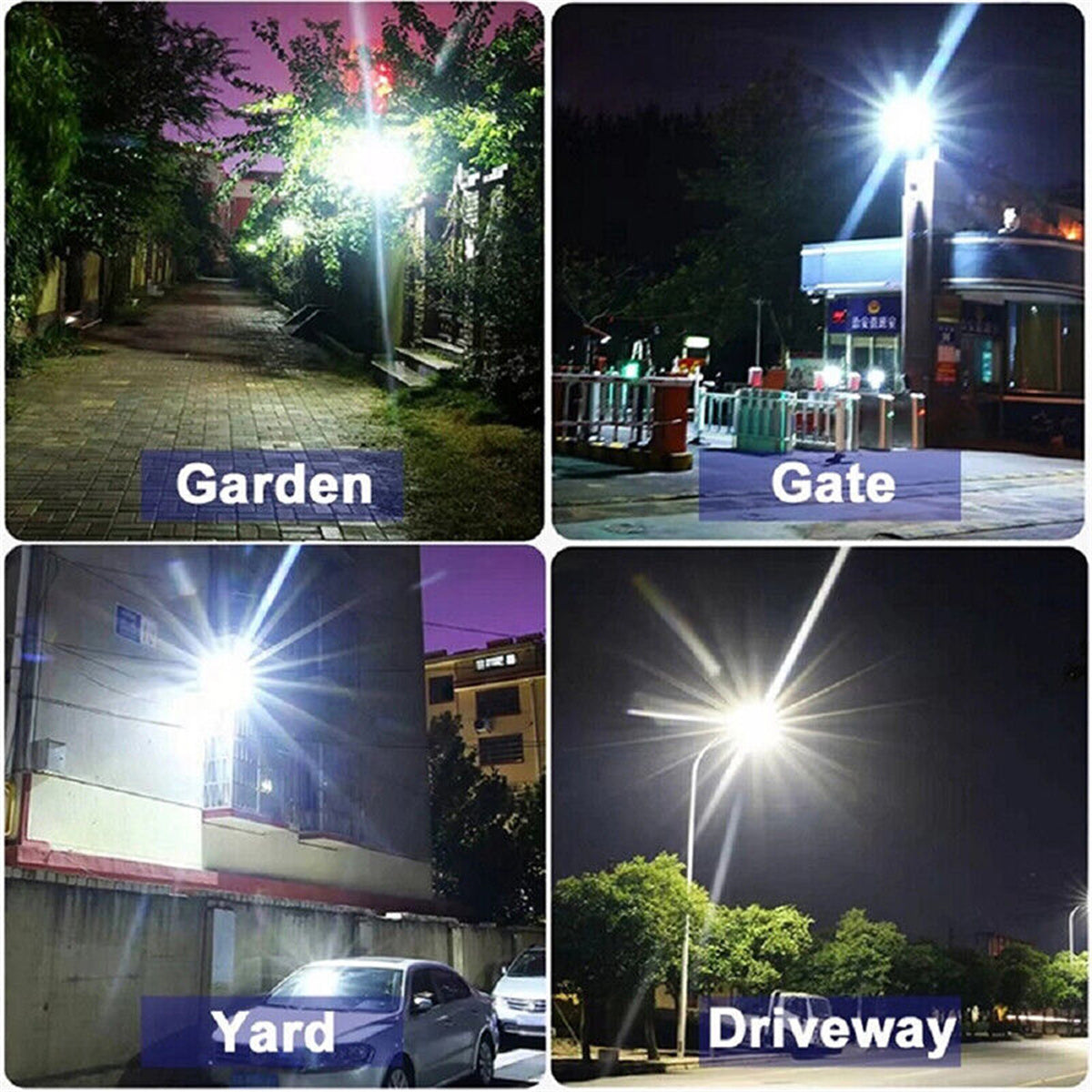 Solar Street Light Outdoor, 4000LM Motion Sensor Solar Outdoor Lights with Remote Control, Auto On/Off Dusk to Dawn Wall Flood Lamp for Yard, Garden, Shed, Barn