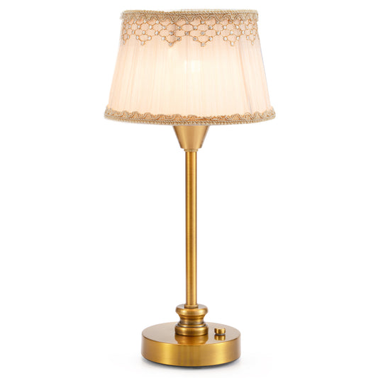 Rechargeable Cordless Lamp with Dimmer，Bering Brass