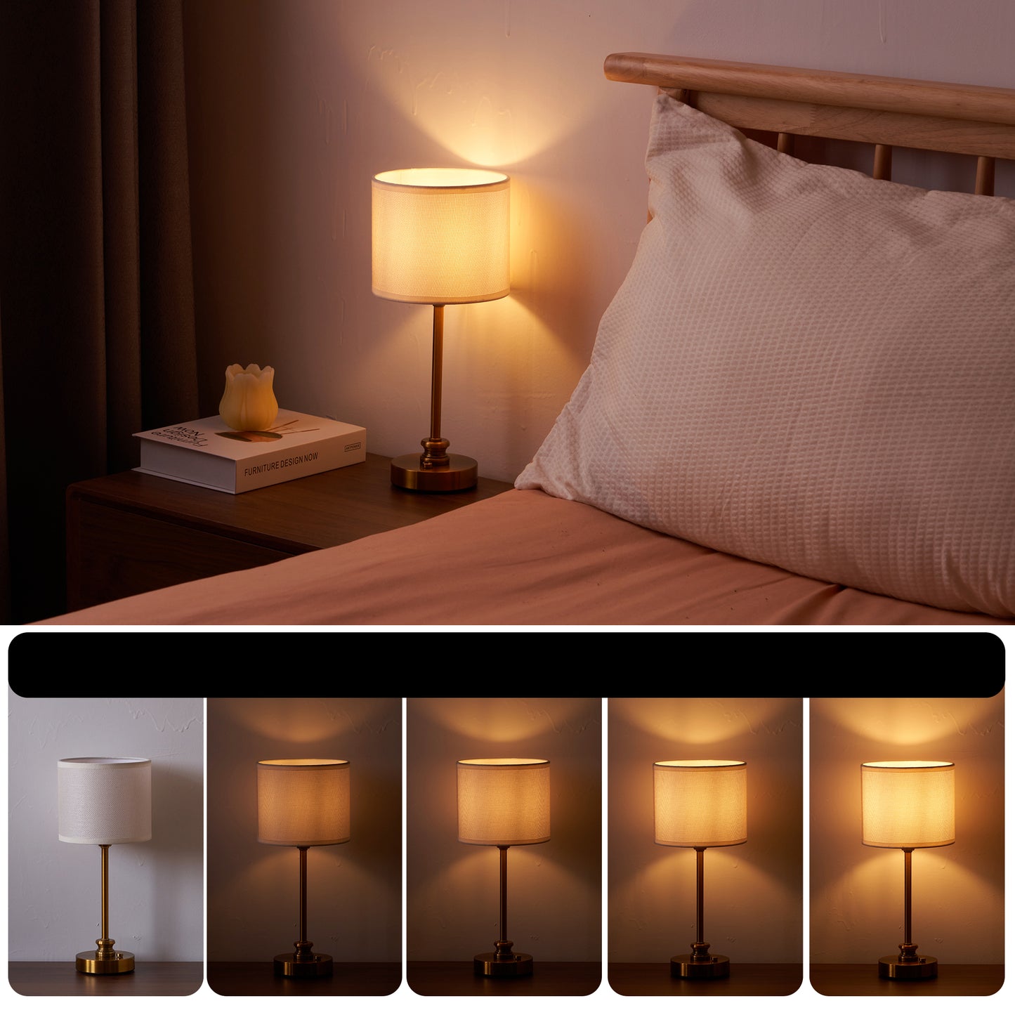 Cordless LED Table Lamp, Puget White