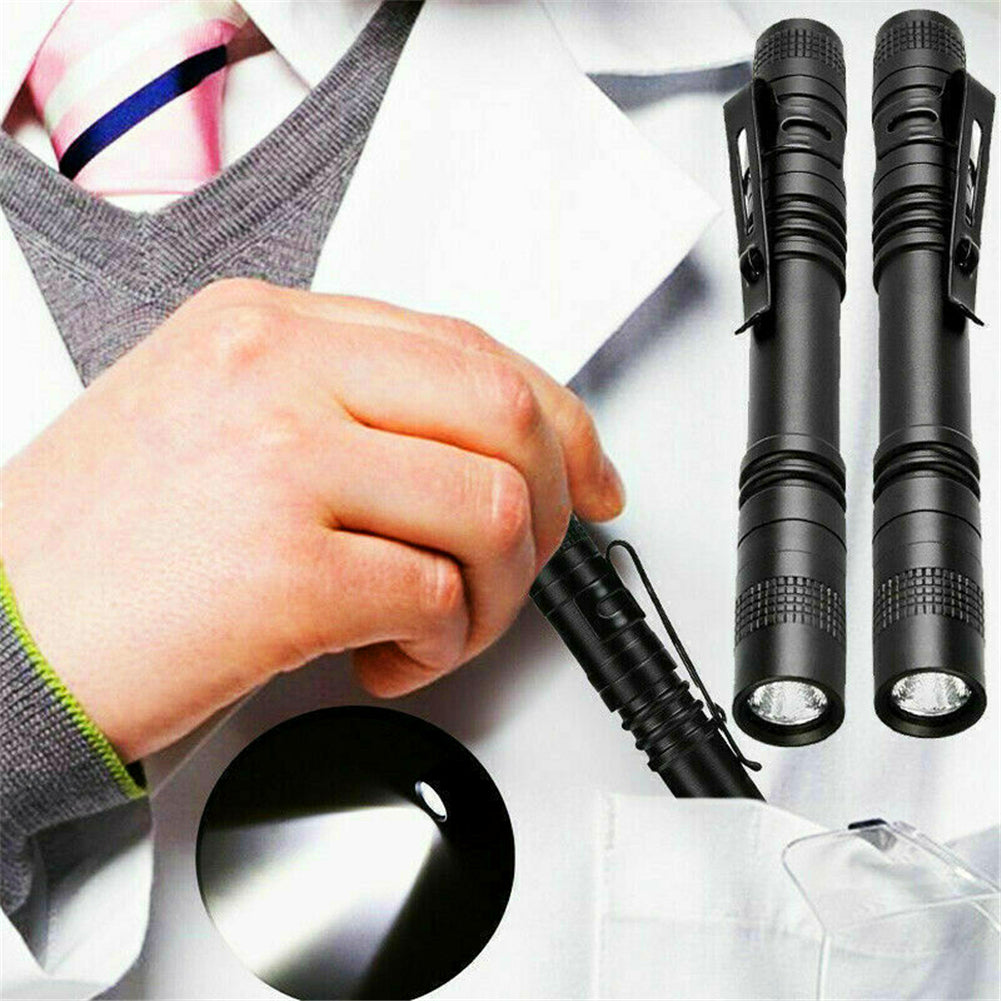 LED Pen Flashlights, Ultra-Compact Flashlight with Clip, Lightweight, Mini, Waterproof Pocket Flashlight for Hiking, Camping, Inspection, Work, Everyday