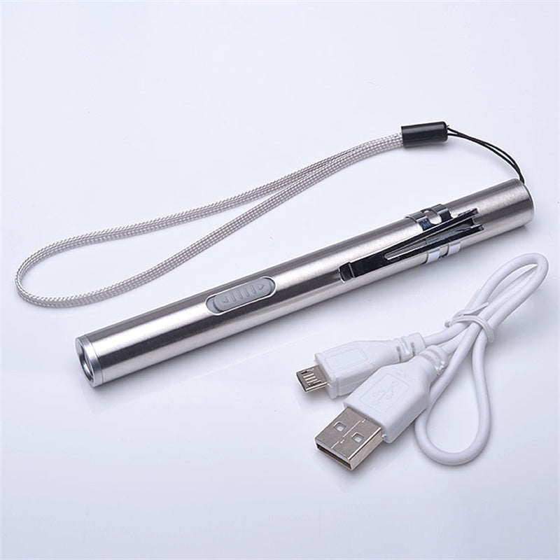 USB Rechargeable Pen Lights, Mini Medical Flashlight, Pocket Small Handy LED Torch Pen Light with Stainless Steel Clip for Medical Students Doctors