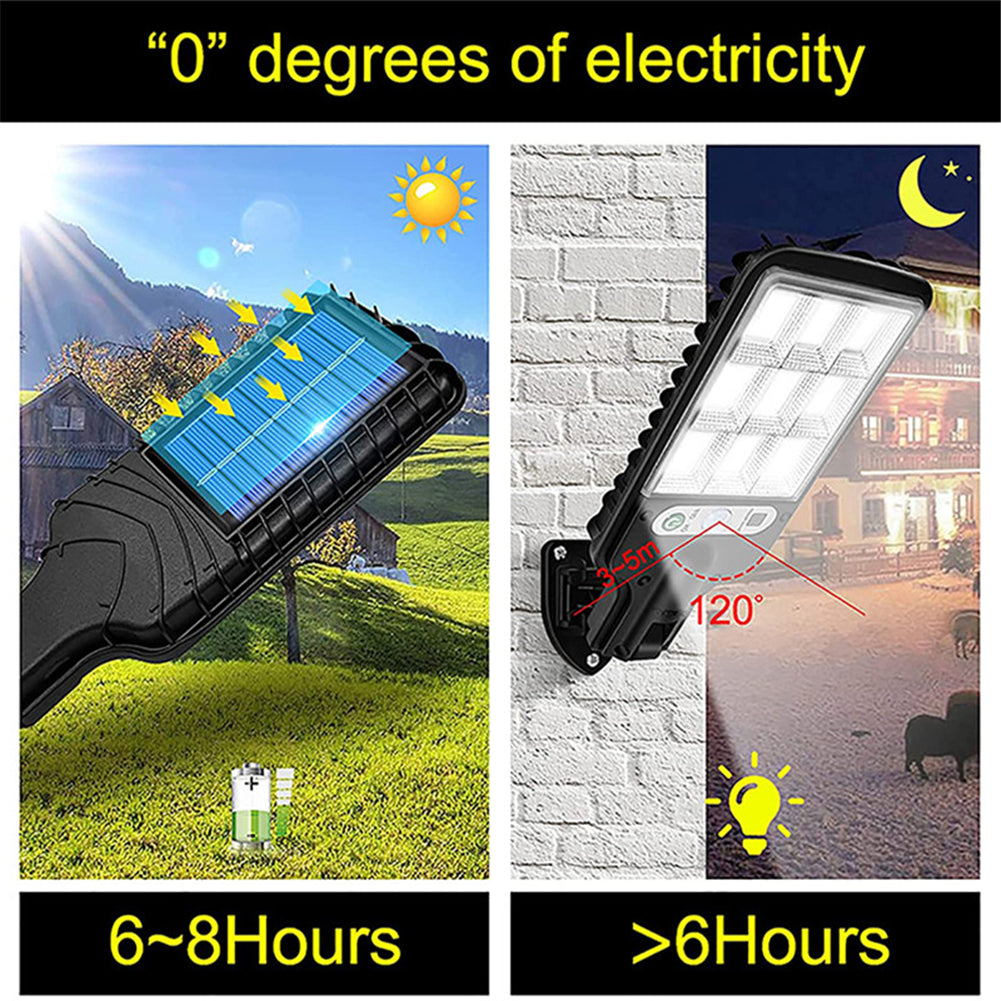 Solar Street Lights Waterproof Garden Light with 3 Mode Waterproof Motion Sensor Security Lighting for Garden Yard