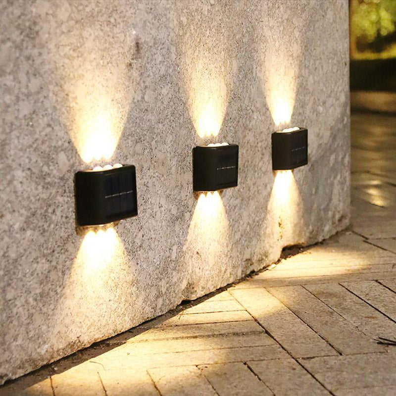 Solar Wall Lamp Outdoor Garden Light Led Warm for Courtyards Patios and Residential Areas Solar-Powered Easy to Install Design