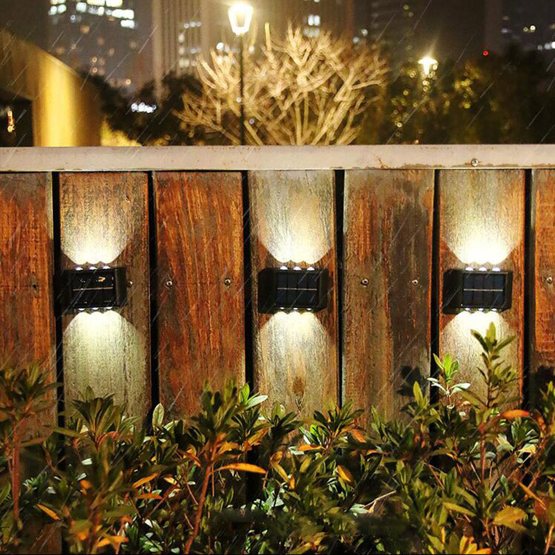 Solar Wall Lamp Outdoor Garden Light Led Warm for Courtyards Patios and Residential Areas Solar-Powered Easy to Install Design