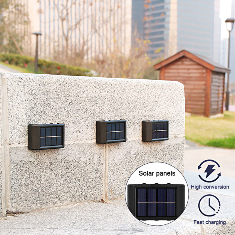 Solar Wall Lamp Outdoor Garden Light Led Warm for Courtyards Patios and Residential Areas Solar-Powered Easy to Install Design