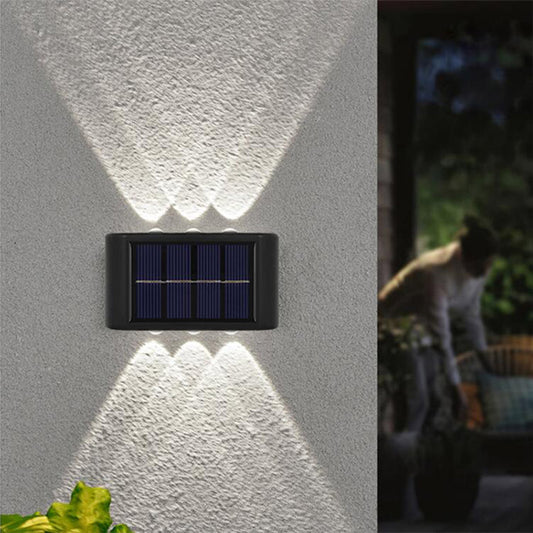 Solar Wall Lamp Outdoor Garden Light Led Warm for Courtyards Patios and Residential Areas Solar-Powered Easy to Install Design
