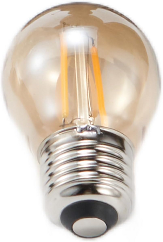 5V E26 Base LED Bulbs, 2700K, Dimmable, Amber Glass Bulb G45