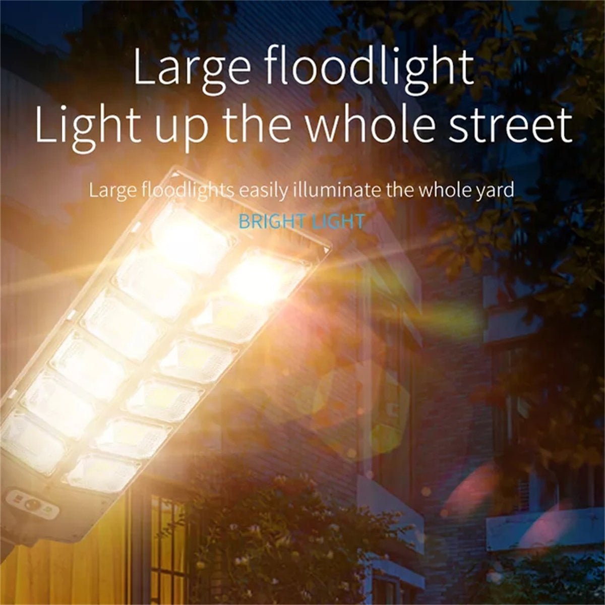 Super Bright Solar Street Lights, 5500LM 6500K Ultra Bright Dusk to Dawn Motion Sensor Solar Lights with Remote Control, Security Wall Light Parking Lot Road Lamp for Garden Yard Patio