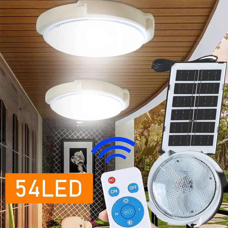 Solar Lights Indoor Home, Solar Shed Lights, Solar Porch Ceiling Light with Remote, Solar Ceiling Light with Remote, Solar Gazebo Lights with Dusk to Dawn Sensor