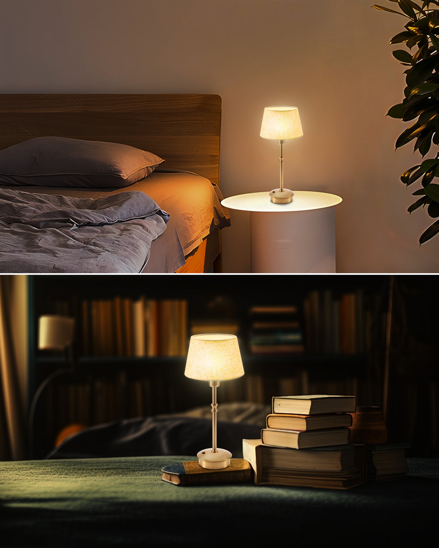 Cordless Table Lamp, Crane White