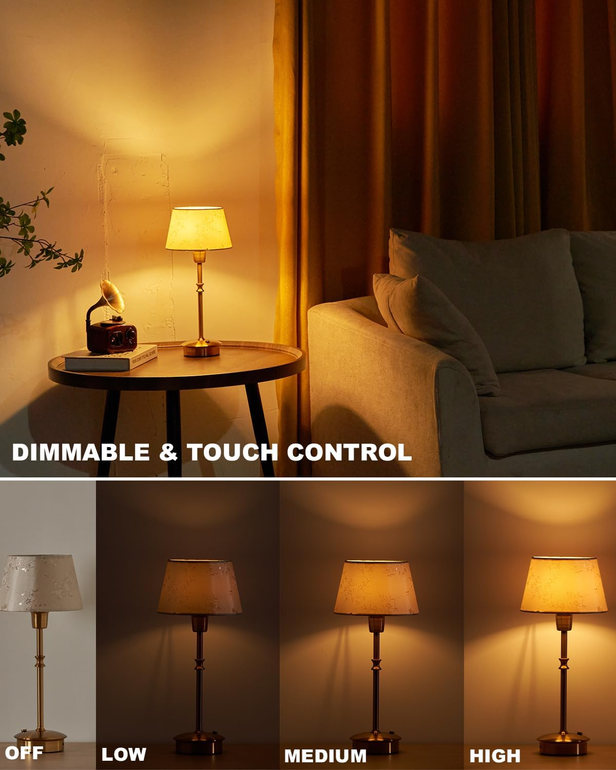 Cordless Table Lamp, Crane Champagne