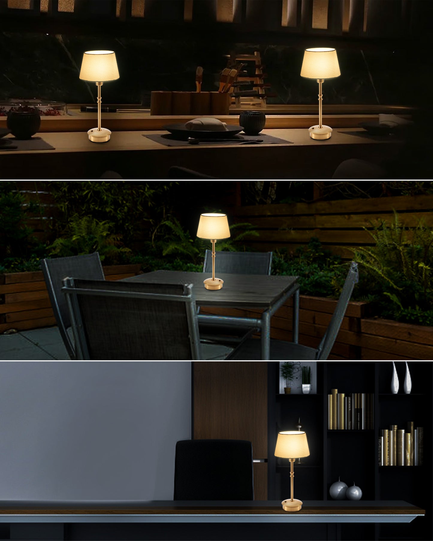 Cordless Table Lamp, Crane Blue