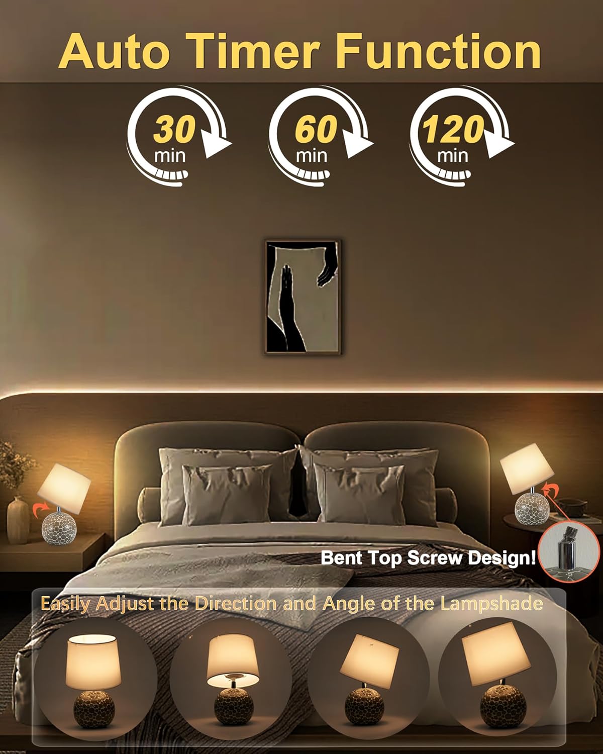 Cordless Table Lamp with Remote, Rocosas Grey