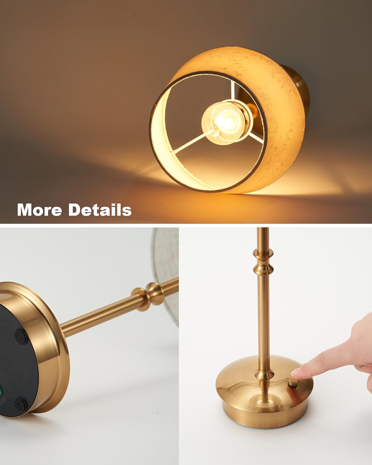 Cordless Table Lamp, Crane Champagne