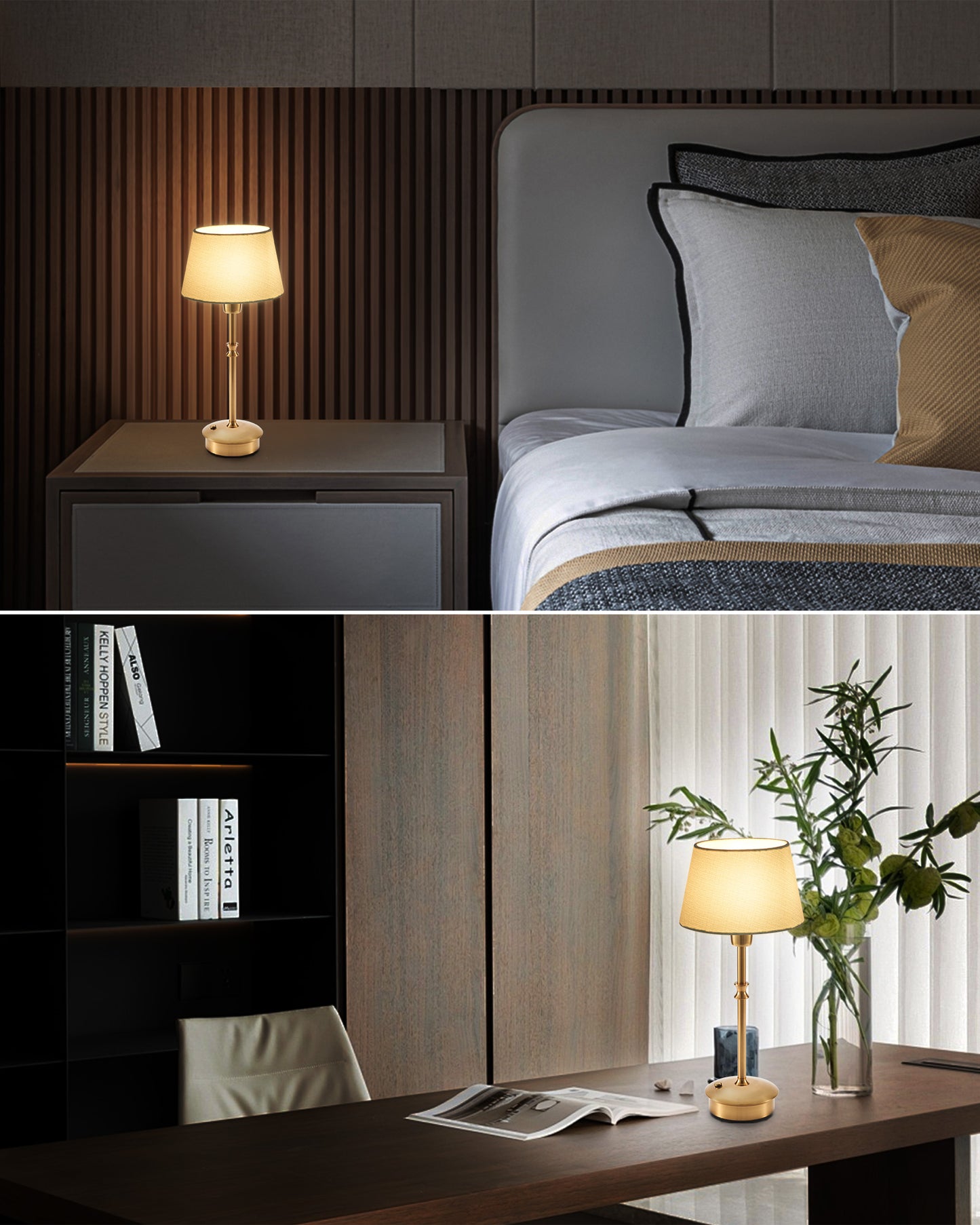 Cordless Table Lamp, Crane Blue
