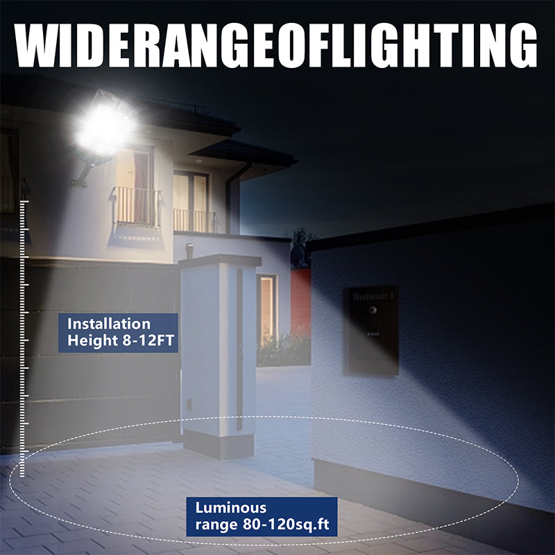 3600W Solar Street Lights Outdoor Waterproof, Solar Powered Light Outside, Solar Parking Lot Light Dusk to Dawn, Remote Control, Motion Sensing, Pole or Wall Mounted, Long Lasting, High Bright