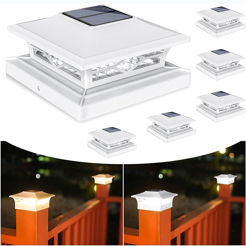 Solar Post Cap Lights,2 Pack 2-Modes Bright 4x4 Post Solar Lights Auto On Off,Outdoor Waterproof Garden Patio Fence Deck Patio Decor for Fence Deck Post Caps