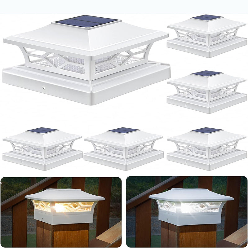 Solar Post Cap Lights,2 Pack 2-Modes Bright 4x4 Post Solar Lights Auto On Off,Outdoor Waterproof Garden Patio Fence Deck Patio Decor for Fence Deck Post Caps