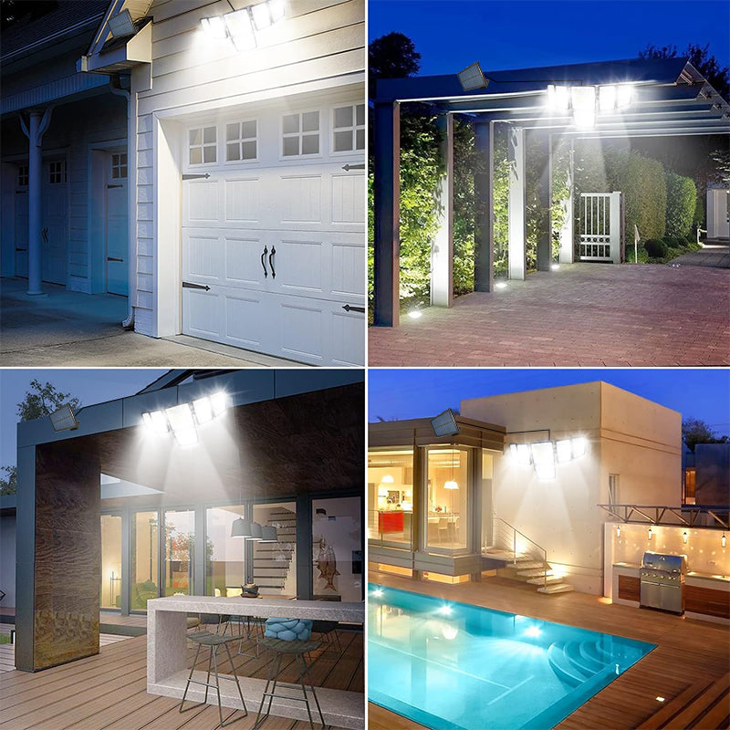 Solar Outdoor Lights Motion Sensor Waterproof - 416 LEDs 3000 Lumens Super Bright Solar Flood Security Light for Porch Yard Patio Garage, 3 Brightness 3 Modes (1 Pack 416LEDs)
