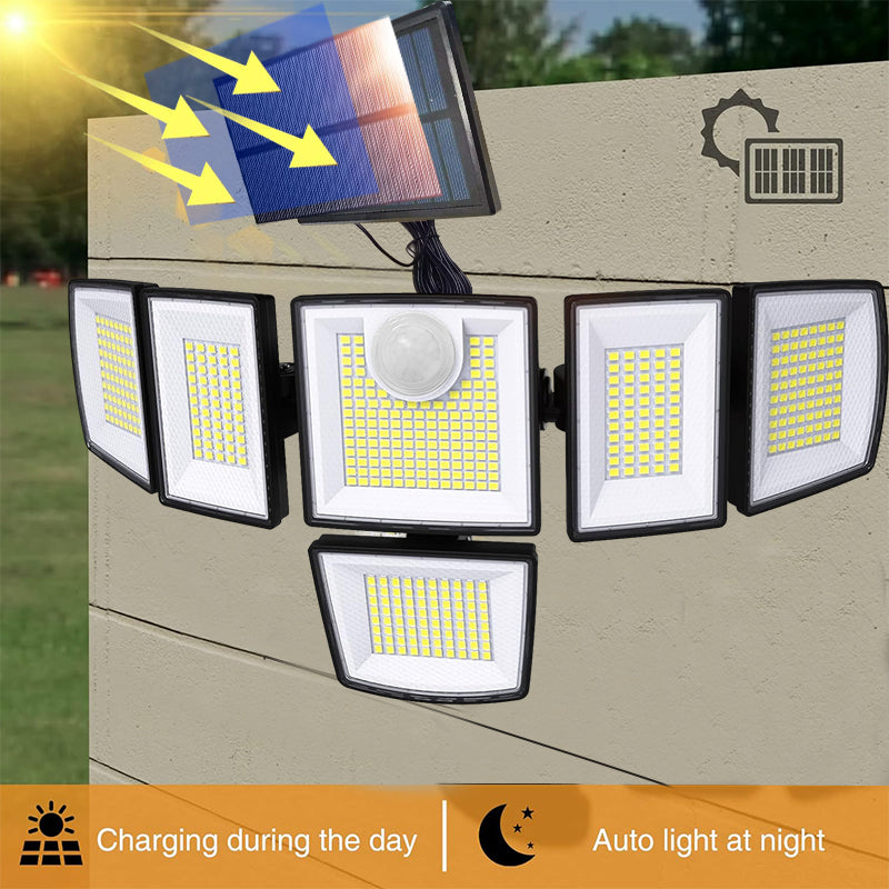 Solar Outdoor Lights Motion Sensor Waterproof - 416 LEDs 3000 Lumens Super Bright Solar Flood Security Light for Porch Yard Patio Garage, 3 Brightness 3 Modes (1 Pack 416LEDs)