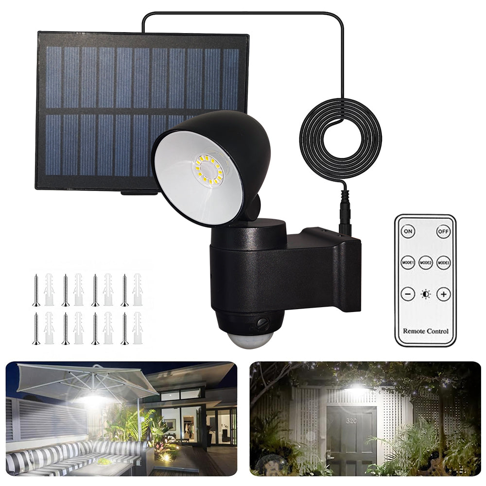 500 Lumen LED Security Lights Motion Sensor Light Outdoor, 5000K Daylight, IP65 Waterproof, Dusk to Dawn, Hardwired Motion Detector Flood Light for Garage, Yard, Porch-Black