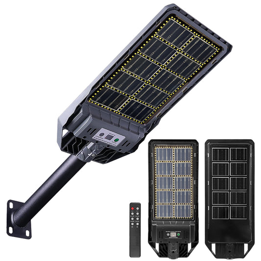 Solar Street Lights Dusk to Dawn with Motion Sensor Super Bright Solar Powered Flood Light Outdoor Waterproof for Yard Garden Driveway Pole