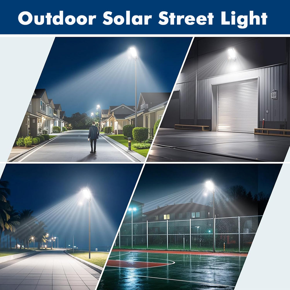 Solar Street Lights Dusk to Dawn with Motion Sensor Super Bright Solar Powered Flood Light Outdoor Waterproof for Yard Garden Driveway Pole