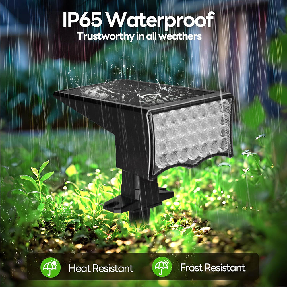 Nipify Solar Spot Lights, 3 Modes 62LED Outdoor Motion Sensor, Waterproof 2-in-1 Solar Landscape Lighting LED Garden Lights for Outside Yard Wall Pathway Walkway