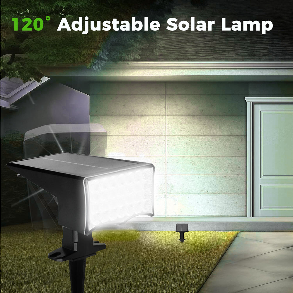 Nipify Solar Spot Lights, 3 Modes 62LED Outdoor Motion Sensor, Waterproof 2-in-1 Solar Landscape Lighting LED Garden Lights for Outside Yard Wall Pathway Walkway