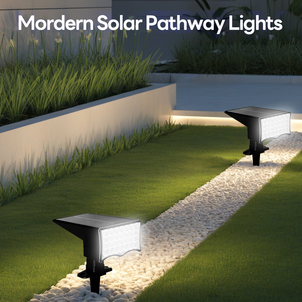 Nipify Solar Spot Lights, 3 Modes 62LED Outdoor Motion Sensor, Waterproof 2-in-1 Solar Landscape Lighting LED Garden Lights for Outside Yard Wall Pathway Walkway