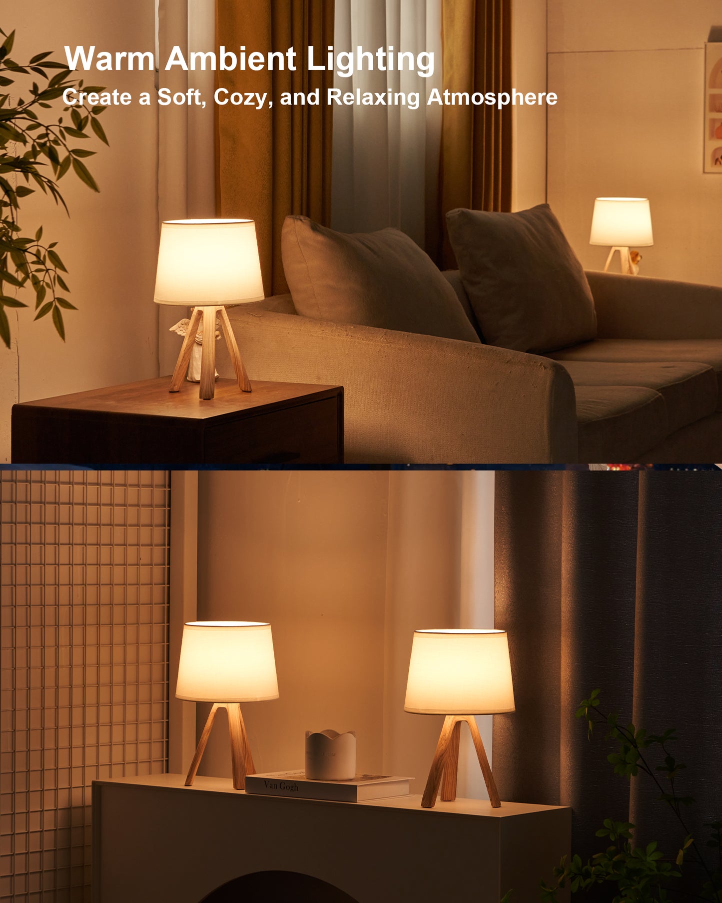 Cordless Table Lamp with Remote, Idaho walnut