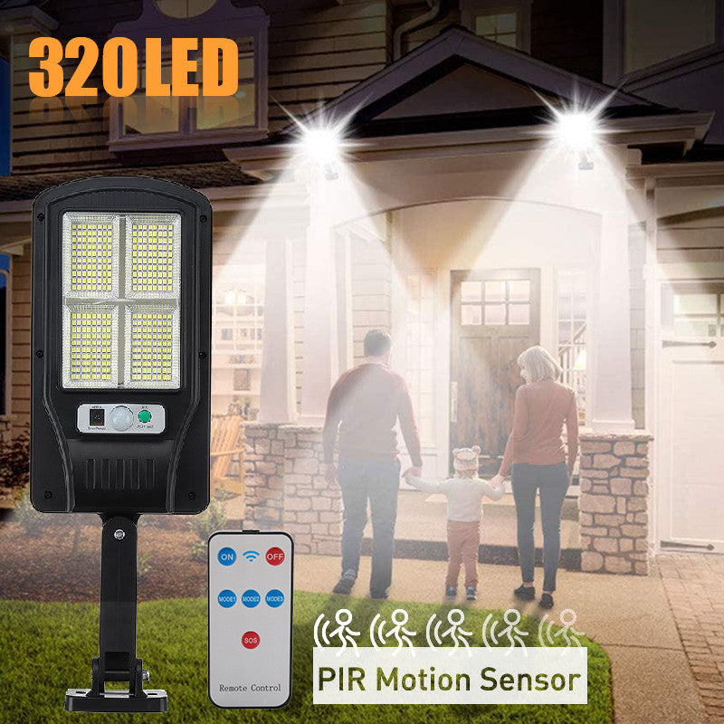 Led Solar Street Lights Outdoor,  120 Led Remote Control Wireless Ip65 Motion Sensor Security Wall Light with 3 Modes for Garden, Street, Deck, Yard, Garage, Patio