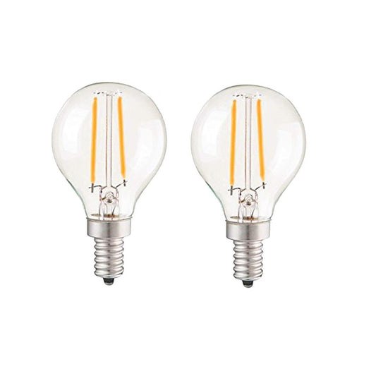 5V E14 Base LED Bulbs, 2700K, Dimmable, Clear Glass Bulb G45 (2Pack)