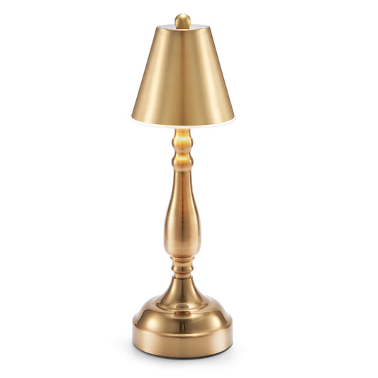 Cordless Table Lamp, Antique Brass