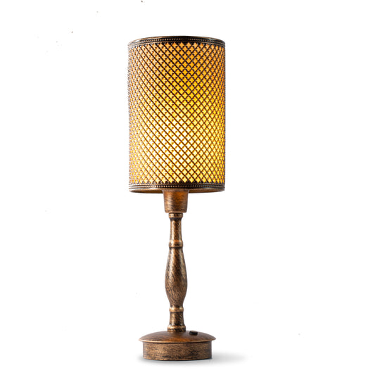 Cordless Table Lamp, Plum Blossom, Bronze