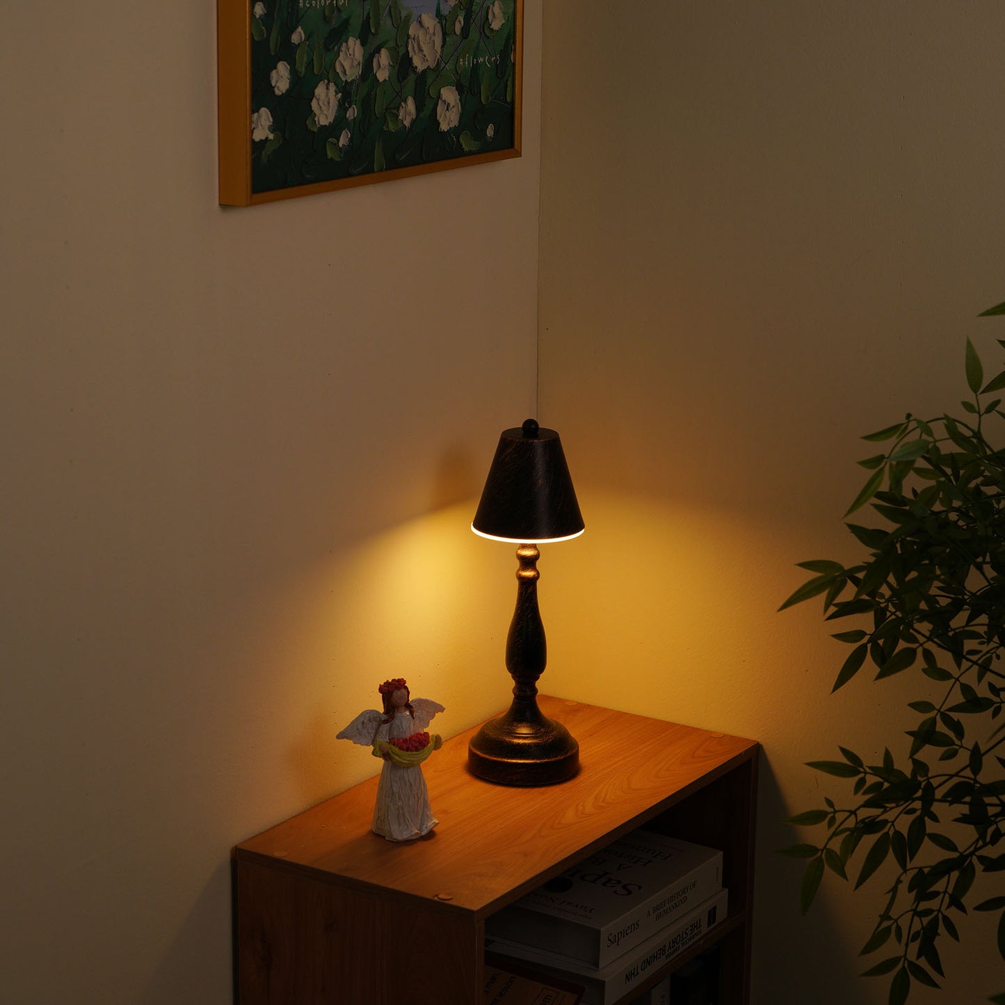 Cordless Table Lamp, Antique Bronze