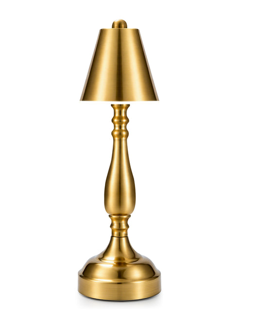 Cordless Table Lamp, Antique Brass