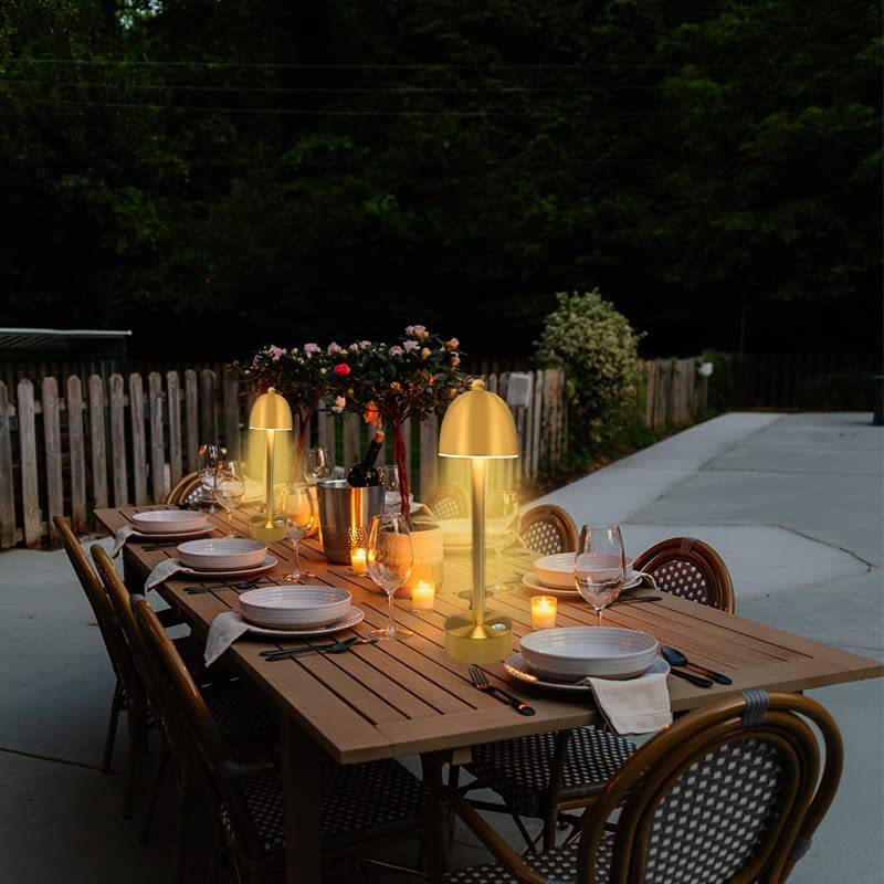 Cordless Table Lamp Mushroom Gold